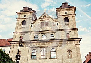 Church of the Holy Trinity in Kosice, yellow filter