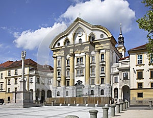 Church of the Holy Trinity in Ljubljana. Slovenija photo