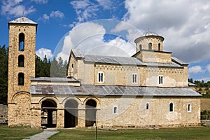 The church of the Holy Trinity in the Sopocani monastery in Serbia