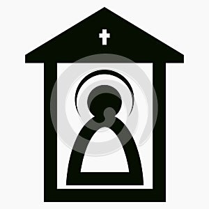 Church Icon. Illustration of church items