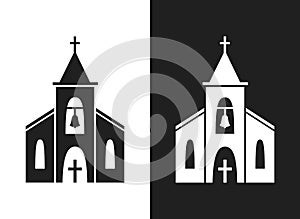 Church icon isolated on white background.