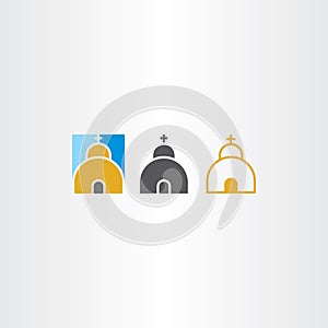 church icon set vector