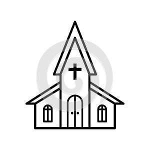 Church icon vector design template basic RGB