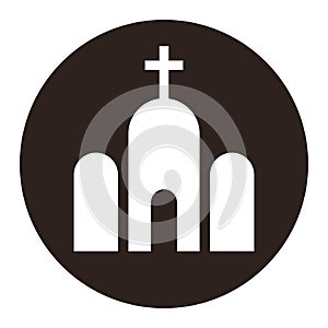 Church icon - vector illustration