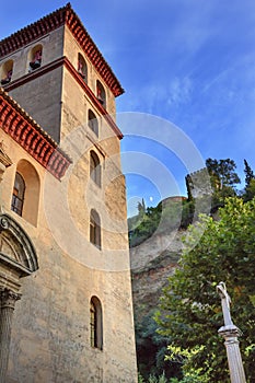 Church Iglesia Durante La Eucarista Alhambra Moon Granada Spain