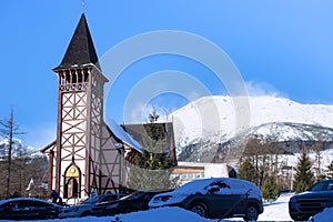 Church of the Immaculate Conception in Stary Smokovec Slovakia, High Tatras mountains.