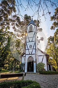 Church at Immigrant Village Park & x28;Parque Aldeia do Imigrante& x29; - Nova Petropolis, Rio Grande do Sul, Brazil photo