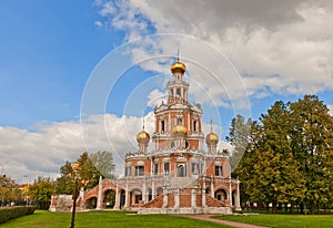 Church of the Intercession at Fili (1694) in Moscow, Russia