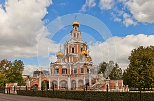 Church of the Intercession at Fili (1694) in Moscow, Russia