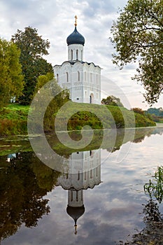 Church of Intercession of Holy Virgin on the Nerl River early in photo