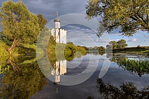 Church Intercession of Holy Virgin on Nerl River. Russia