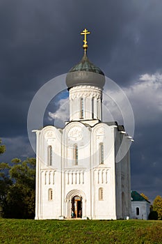 Church Intercession of Holy Virgin on Nerl River. Russia