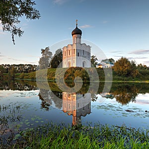 Church Intercession of Holy Virgin on Nerl River. Russia