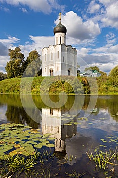 Church Intercession of Holy Virgin on Nerl River. Russia