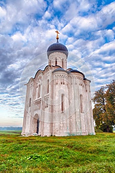 Church Intercession of Holy Virgin on Nerl River. Russia (HDR) photo