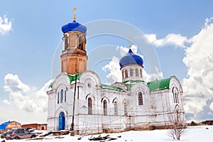Church of the Intercession of the Holy Virgin. village of Pokrovskoye. Russia