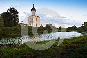 Church of the Intercession on the Nerl in the evening