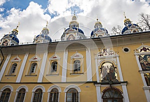 The Church of the intercession of the Pskov-caves monastery.
