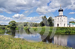Church of the Intercession on the River Nerl in summer photo