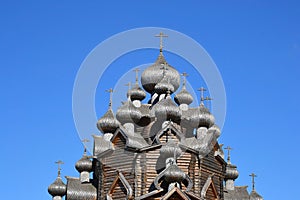 Church of the Intercession in the style of Russian wooden architecture.