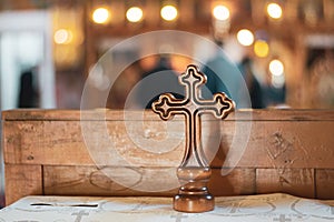 church interior blur abstract background