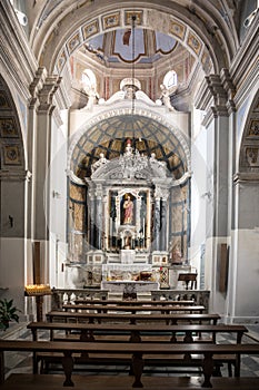 Church interior in Bosa, Sardinia photo