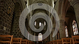 Church interior in Broglie, Normandy France, PAN