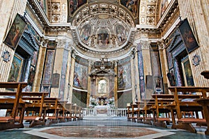 Church interior in Rome, Santa Prassede, Italy