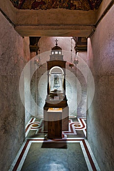 Church interior in Rome, Santa Prassede, Italy