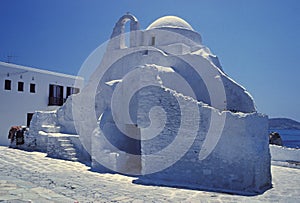 Church on island Mykonos June 1981