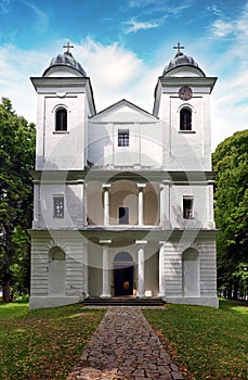 Church in Island Slanica - Orava dam, Slovakia