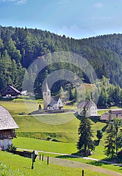Church in the Italian mountain village