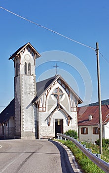 Church in the Italian mountain village