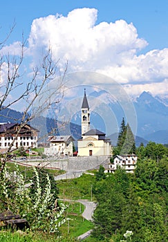 Church in the Italian mountain village