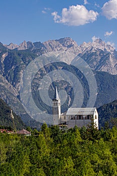 Church in the Italian mountain village