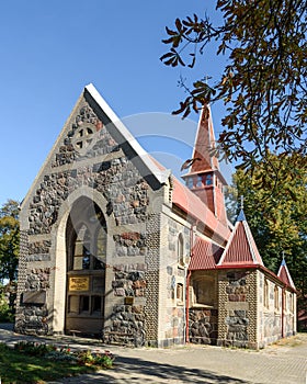 Church of the Kazan Icon of the Mother of God, former Kirch Palmniken. Yantarny. Kaliningrad region. Russia