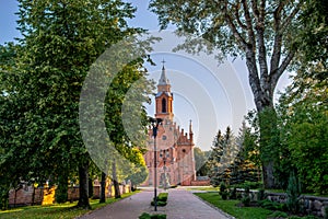 Church in Kernave and park photo