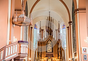 Church in Kernave interior