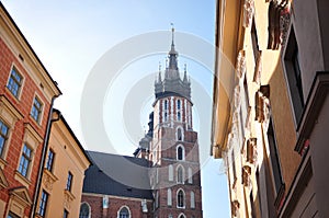 Church in Krakow from the street