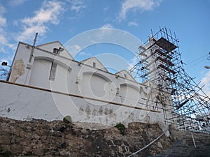 Church in Kyrenia in cyprus under reconstruction