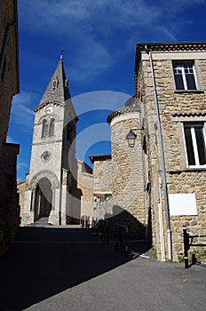 Church in Lamastre in Ardeche, in France