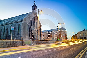 Church in Limerick city at night