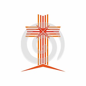 Church logo. Christian symbols. The cross of Jesus photo