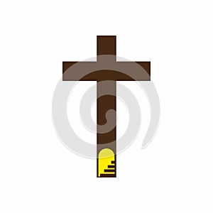 Church logo. Christian symbols. The cross of Jesus Christ