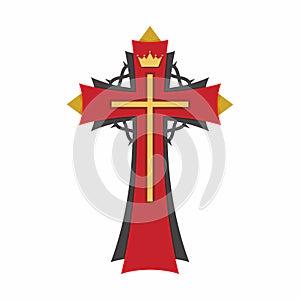 Church logo. Christian symbols. The cross of Jesus Christ