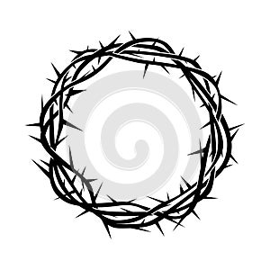 Church logo. Christian symbols. Crown of thorns. photo
