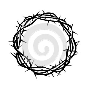 Church logo. Christian symbols. Crown of thorns.