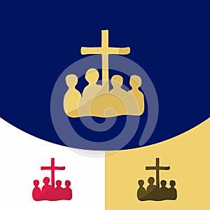 Church logo. Christian symbols. Ekklesia Lord Jesus Christ