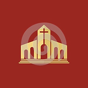 Church logo. Christian symbols. Exaltation of the Cross photo