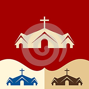 Church logo. Cristian symbols. House of God. photo